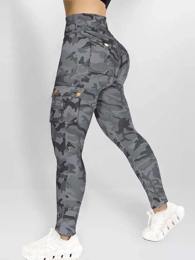Leggings de soulèvement des fesses de poche de cargaison