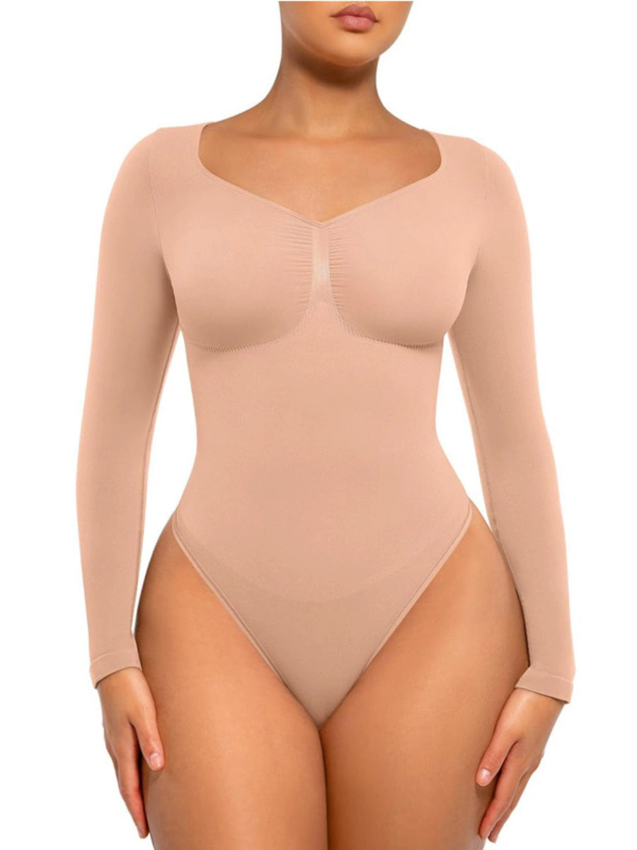 Tummy Tucking Seamless Bodysuit - Longsleeved