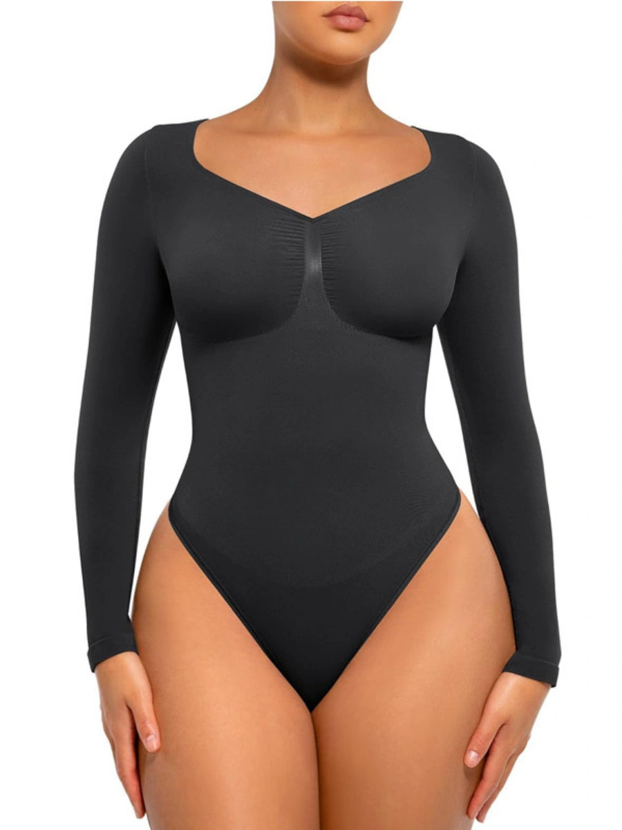 Tummy Tucking Seamless Bodysuit - Longsleeved