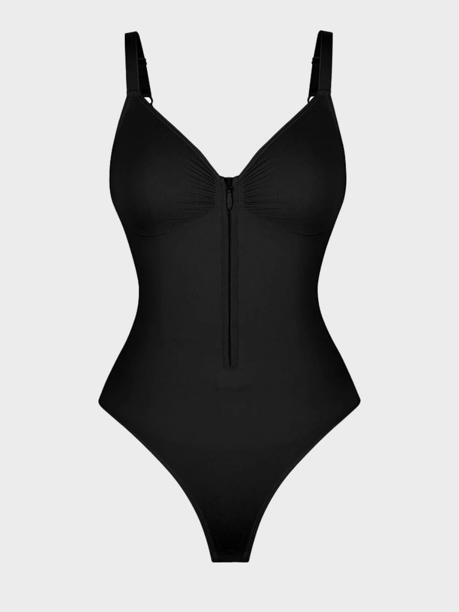 Tummy Tucking Seamless Bodysuit with Corset Zipper