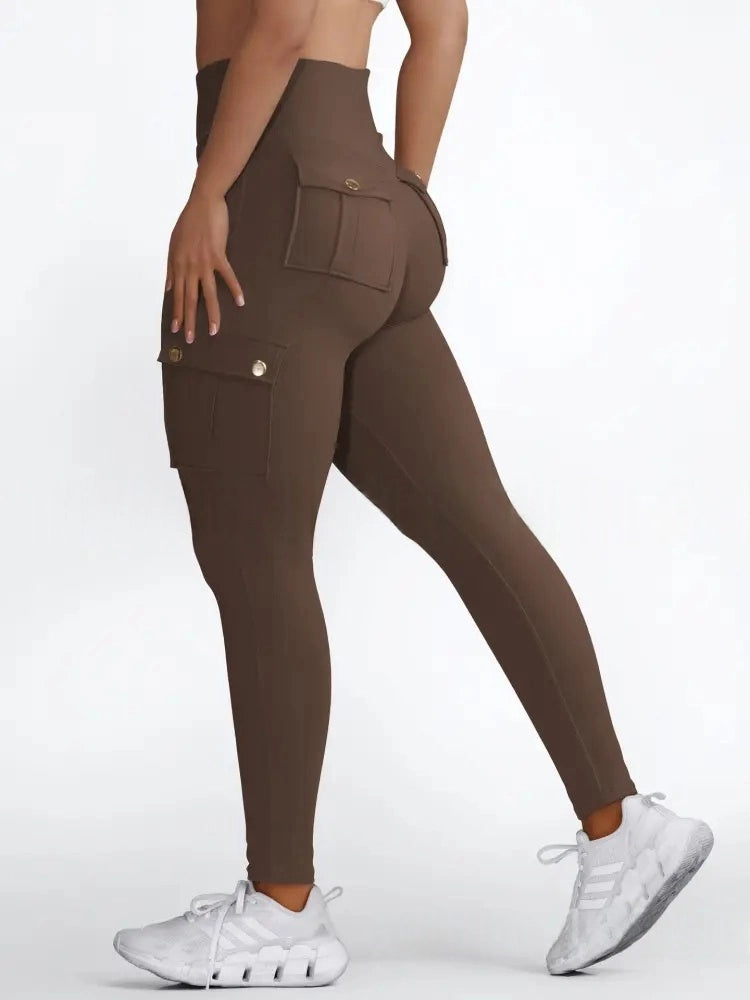 Leggings de soulèvement des fesses de poche de cargaison