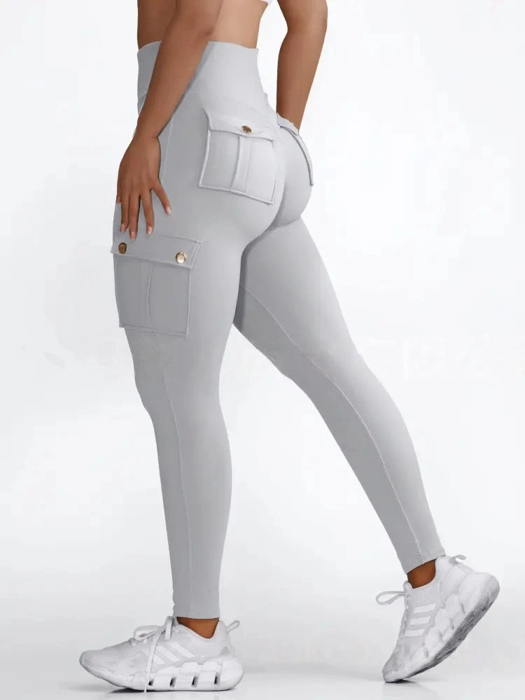 Leggings de soulèvement des fesses de poche de cargaison