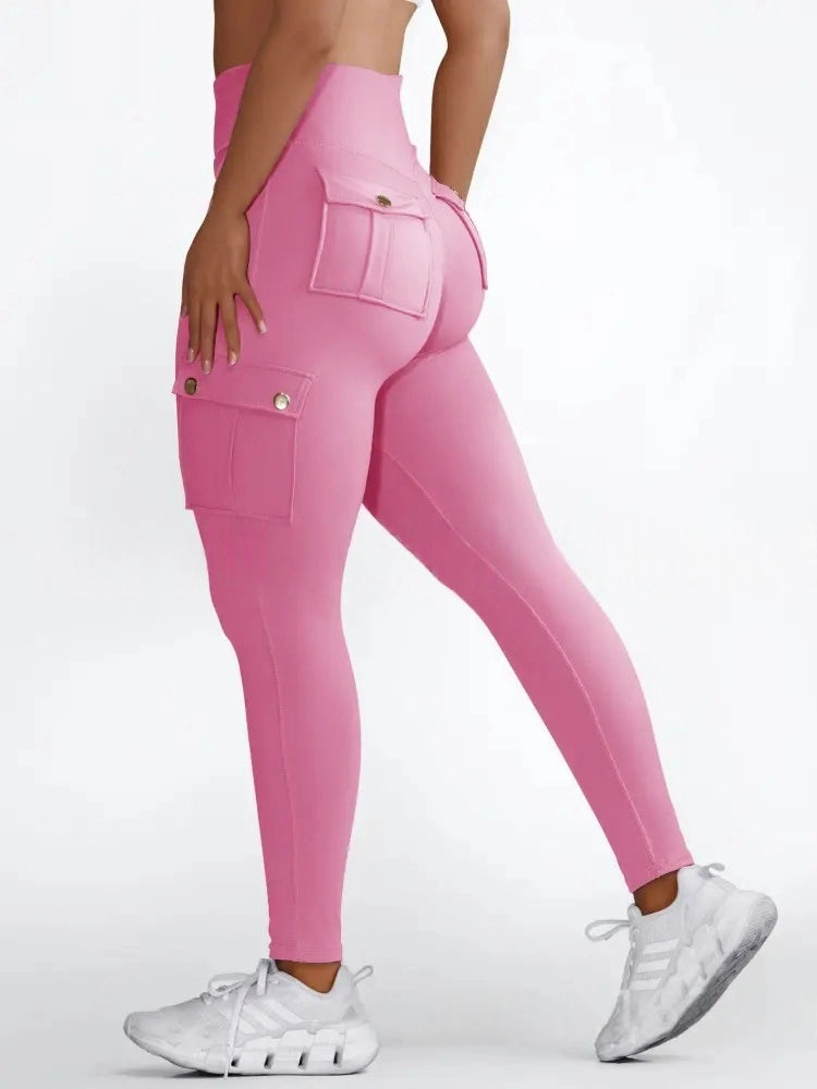 Leggings de soulèvement des fesses de poche de cargaison