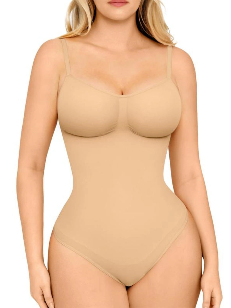Tummy Tucking Seamless Thong Bodysuit