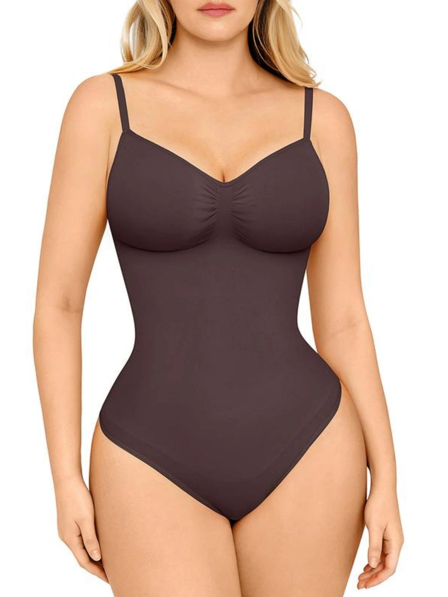 Tummy Tucking Seamless Thong Bodysuit
