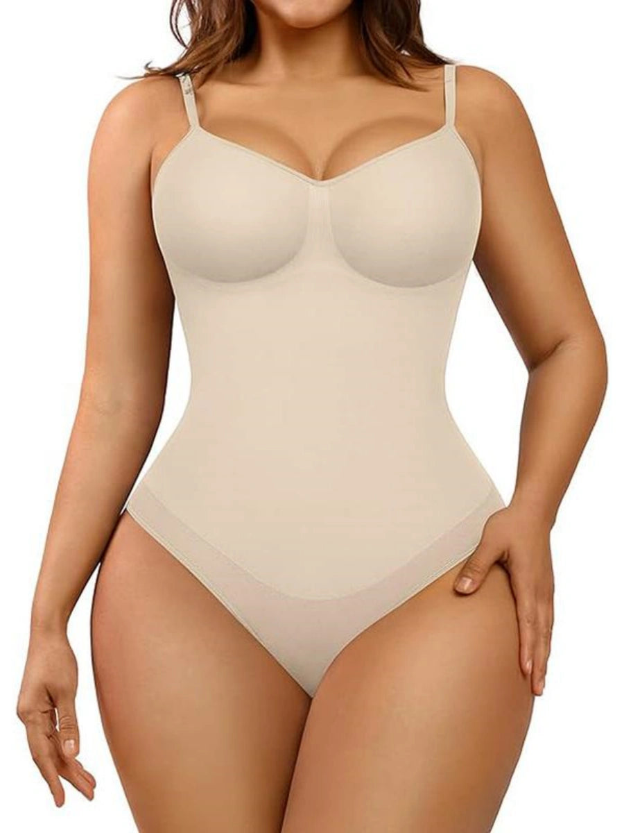 Tummy Tucking Seamless Thong Bodysuit