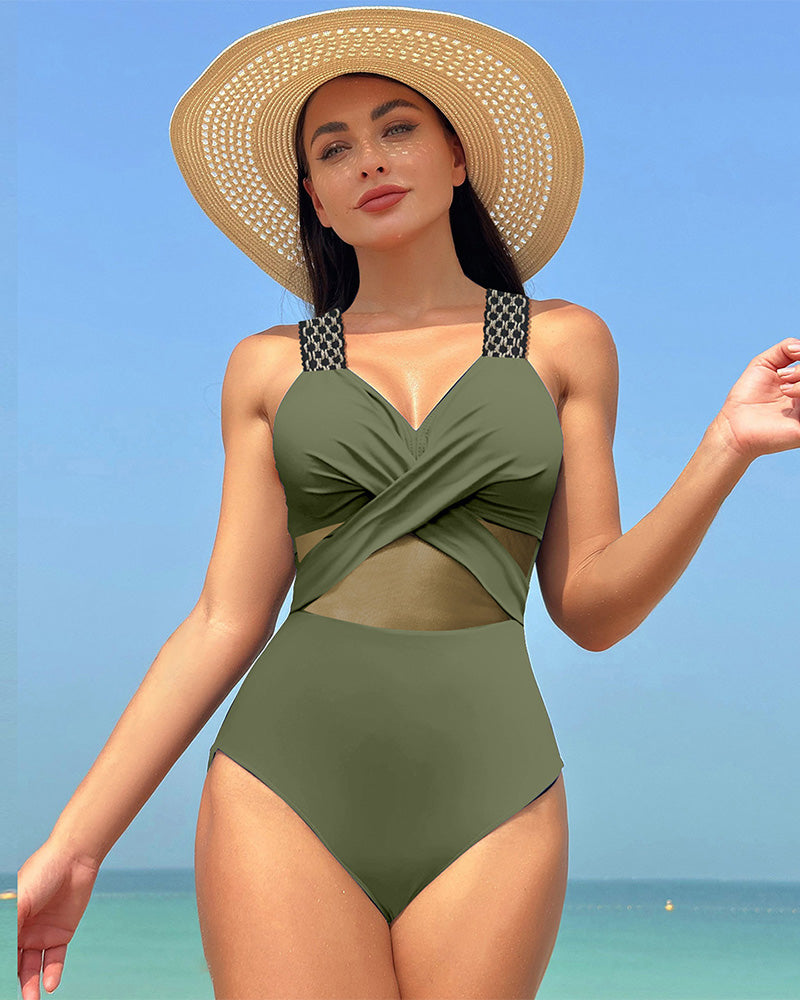 BlissShe® Front Crossover Slimming Swimwear