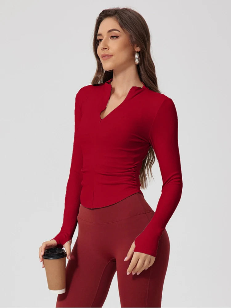 Zip Long Sleeve Top