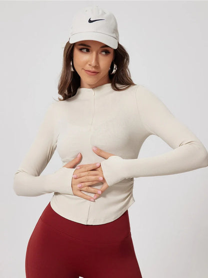 Zip Long Sleeve Top