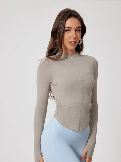 Zip Long Sleeve Top