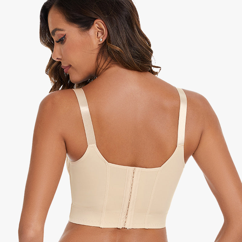 BlissShe® Full-Coverage Back Smoothing Bra-Beige (2 Pack)