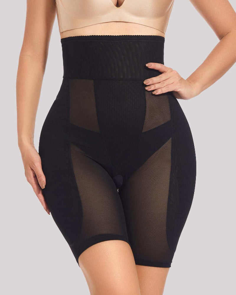 High waist belly tightening waist removable pad full crotch flat Angle open gear shapewear