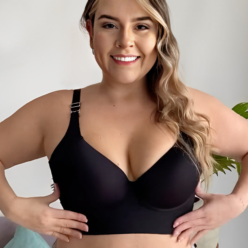 BlissShe® Full-Coverage Back Smoothing Bra-Black (2 Pack)