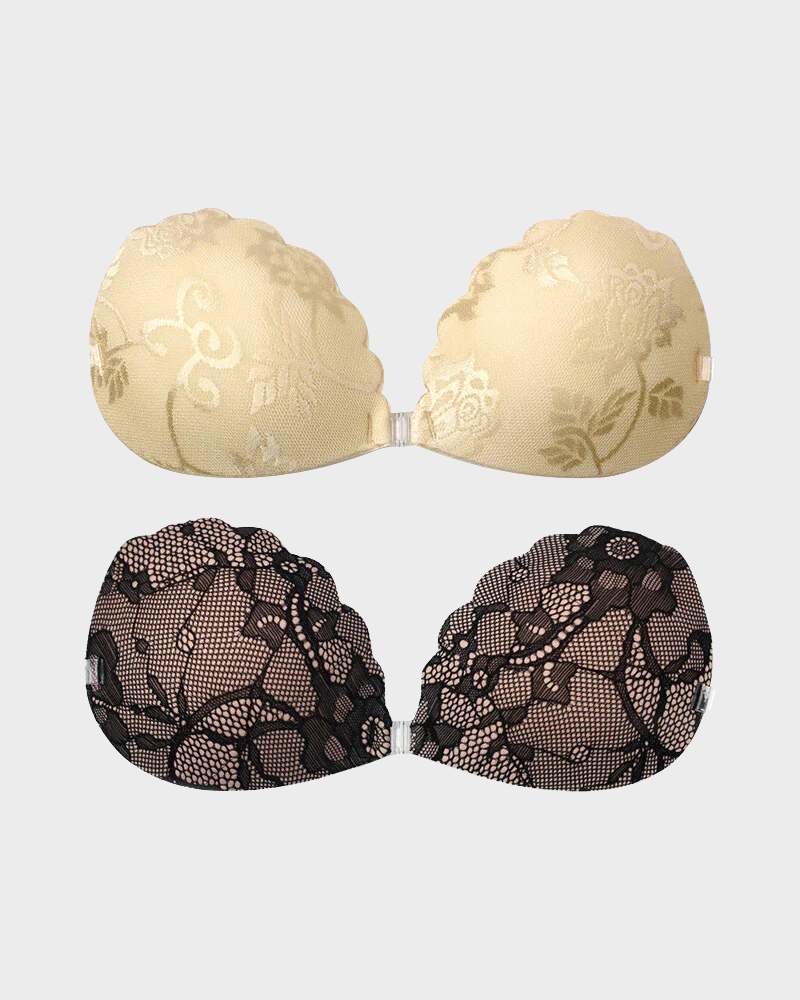 BlissShe® Lace Invisible Reusable Push Up Bra With Removable Straps