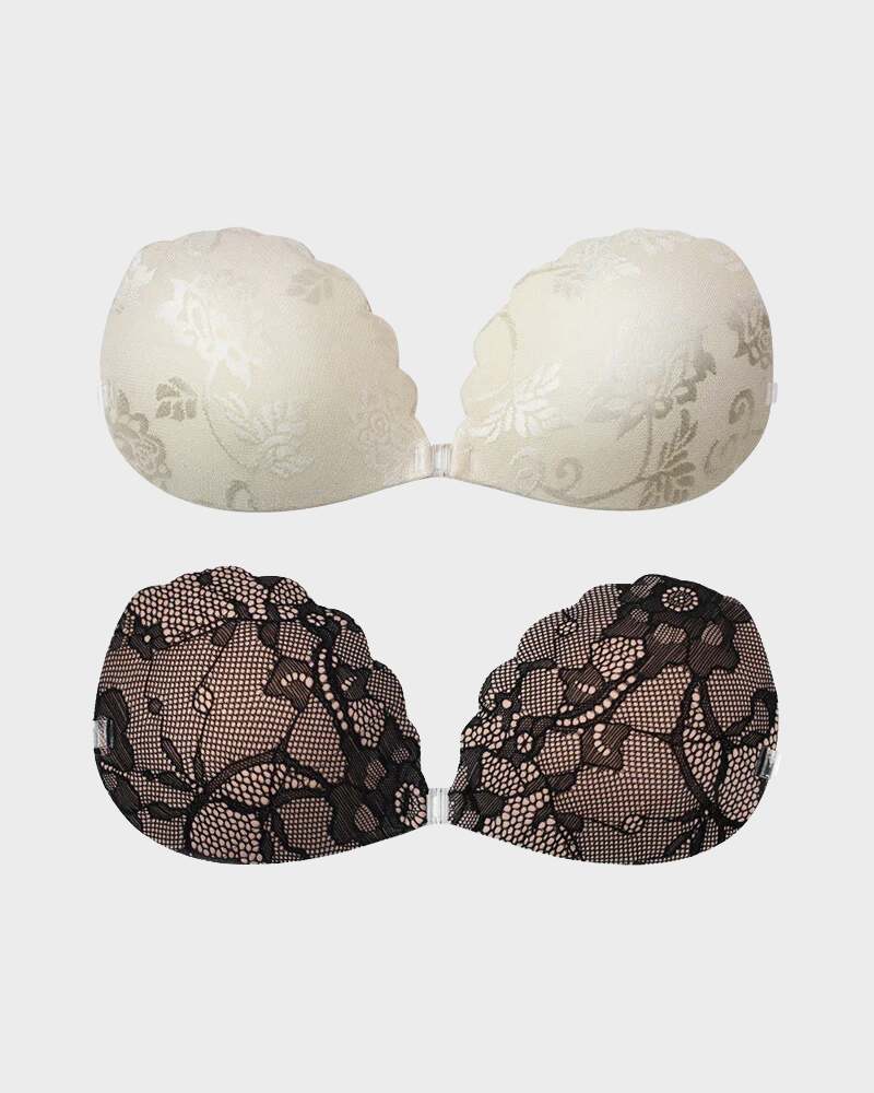 BlissShe® Lace Invisible Reusable Push Up Bra With Removable Straps