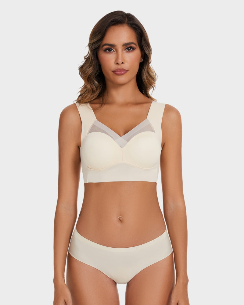 BlissShe® Comfortable Smoothing Mesh Bra