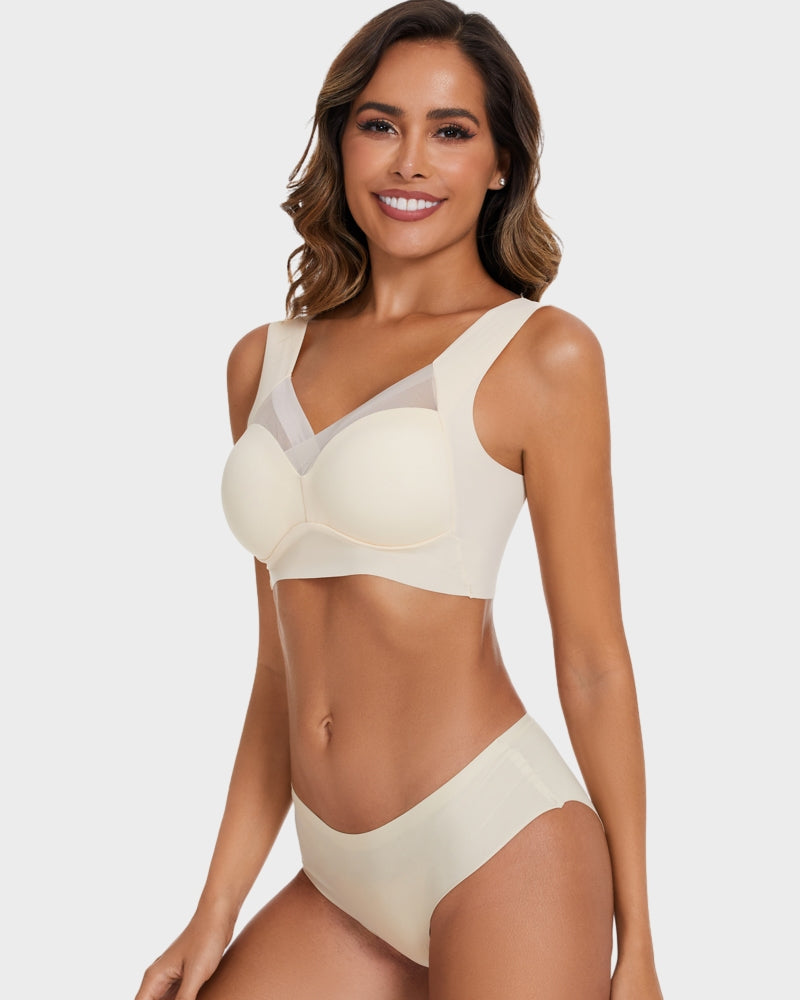 BlissShe® Comfortable Smoothing Mesh Bra