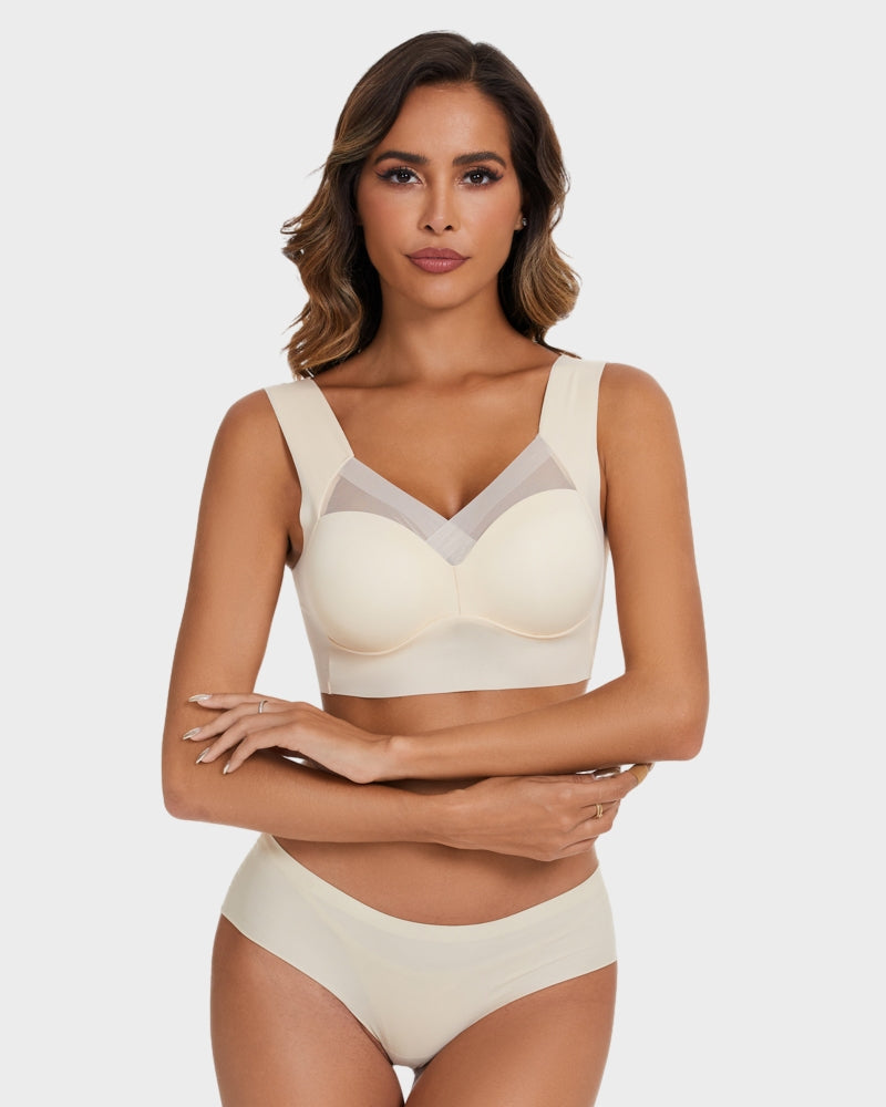 BlissShe® Comfortable Smoothing Mesh Bra