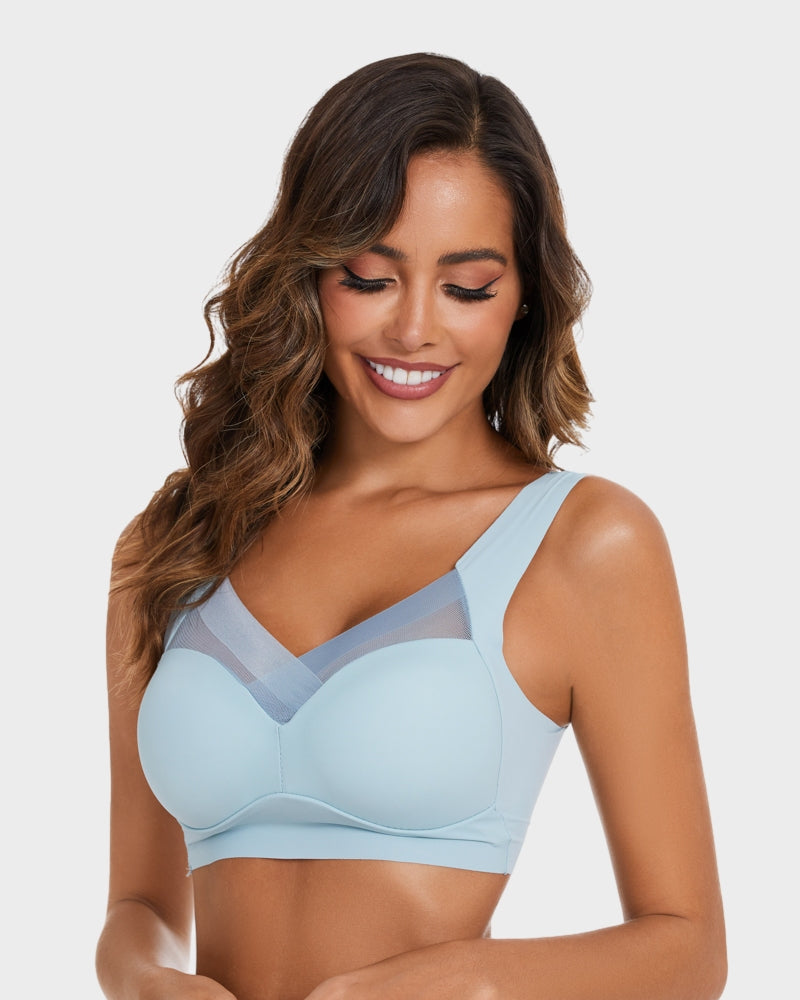 BlissShe® Comfortable Smoothing Mesh Bra