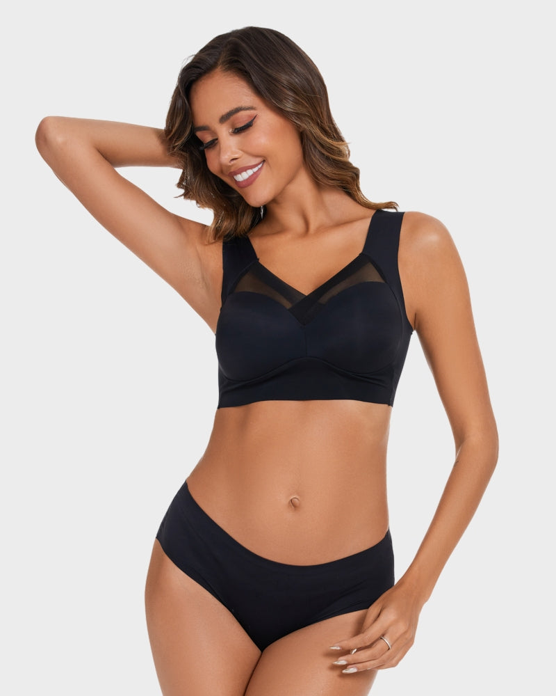 BlissShe® Comfortable Smoothing Mesh Bra