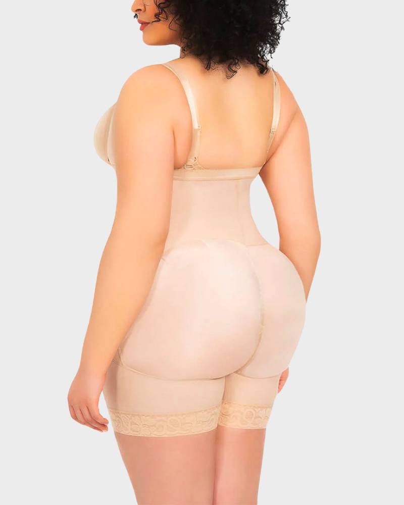 BlissShe® Open Bust Firm Tummy Compression Bodysuit Shaper With Butt Lifter