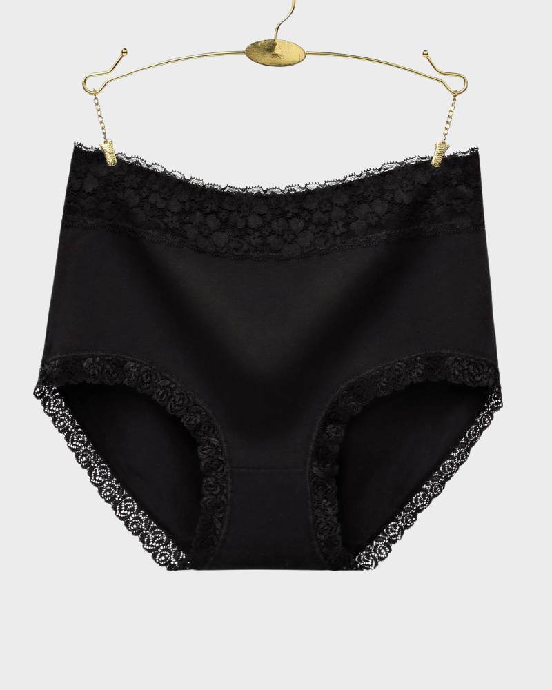 BlissShe® Cotton Lace High-Waisted Panties