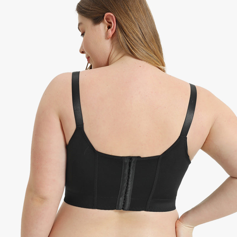 BlissShe® Full-Coverage Back Smoothing Bra-Black (2 Pack)