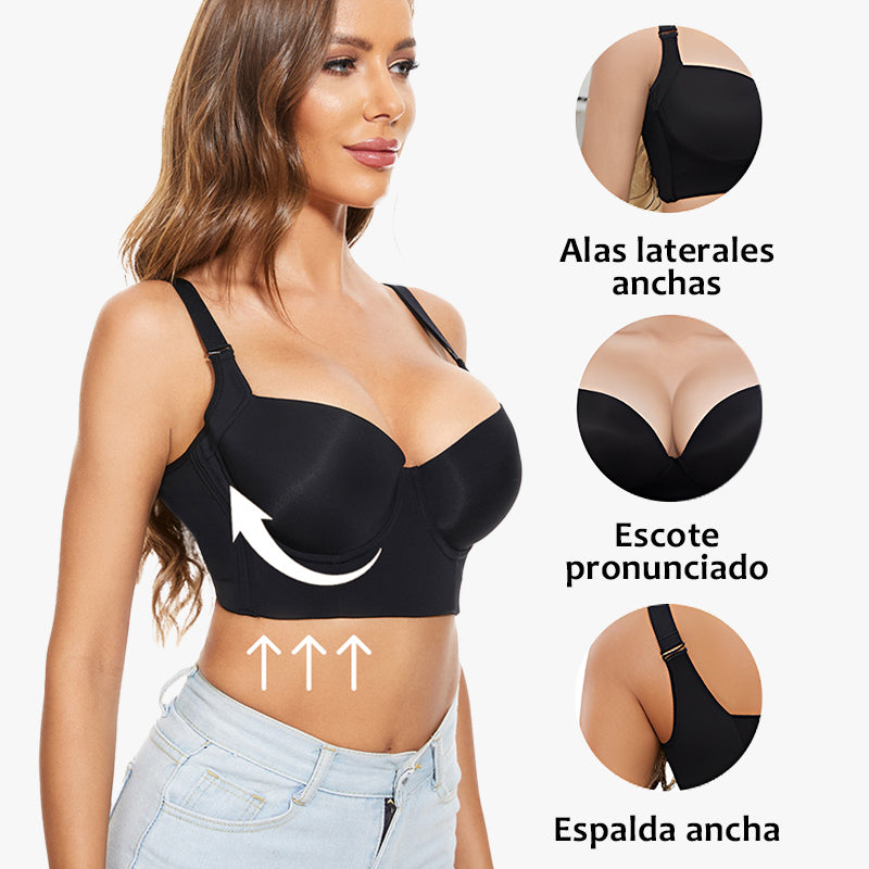 BlissShe® Full-Coverage Back Smoothing Bra-Beige