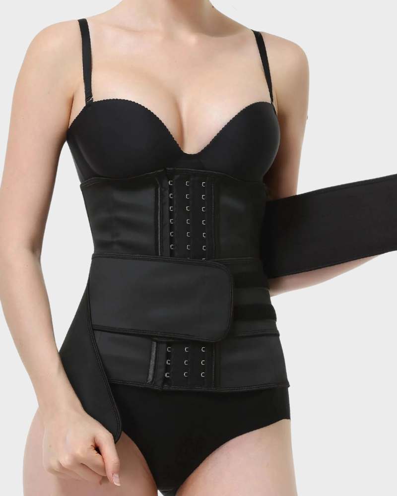 BlissShe® Latex Buckle Waist Corset Belt