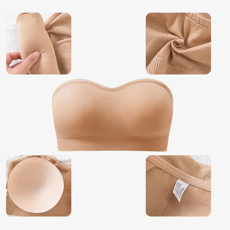 BlissShe® Non-Slip Bandeau Seamless Wireless Strapless Bra