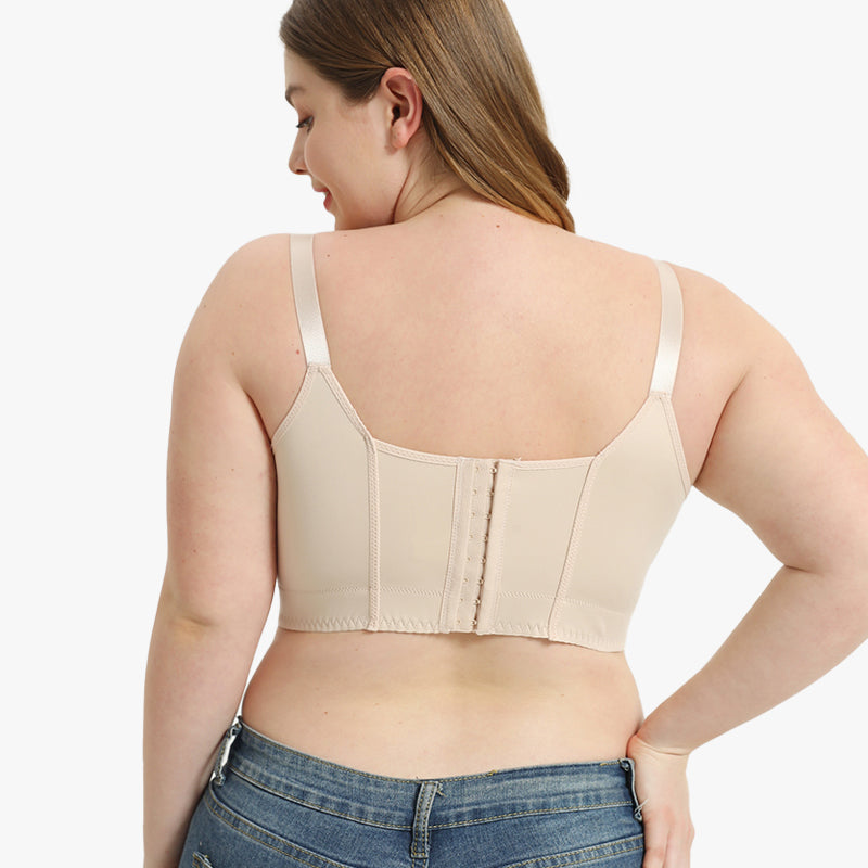 BlissShe® Full-Coverage Back Smoothing Bra-Beige