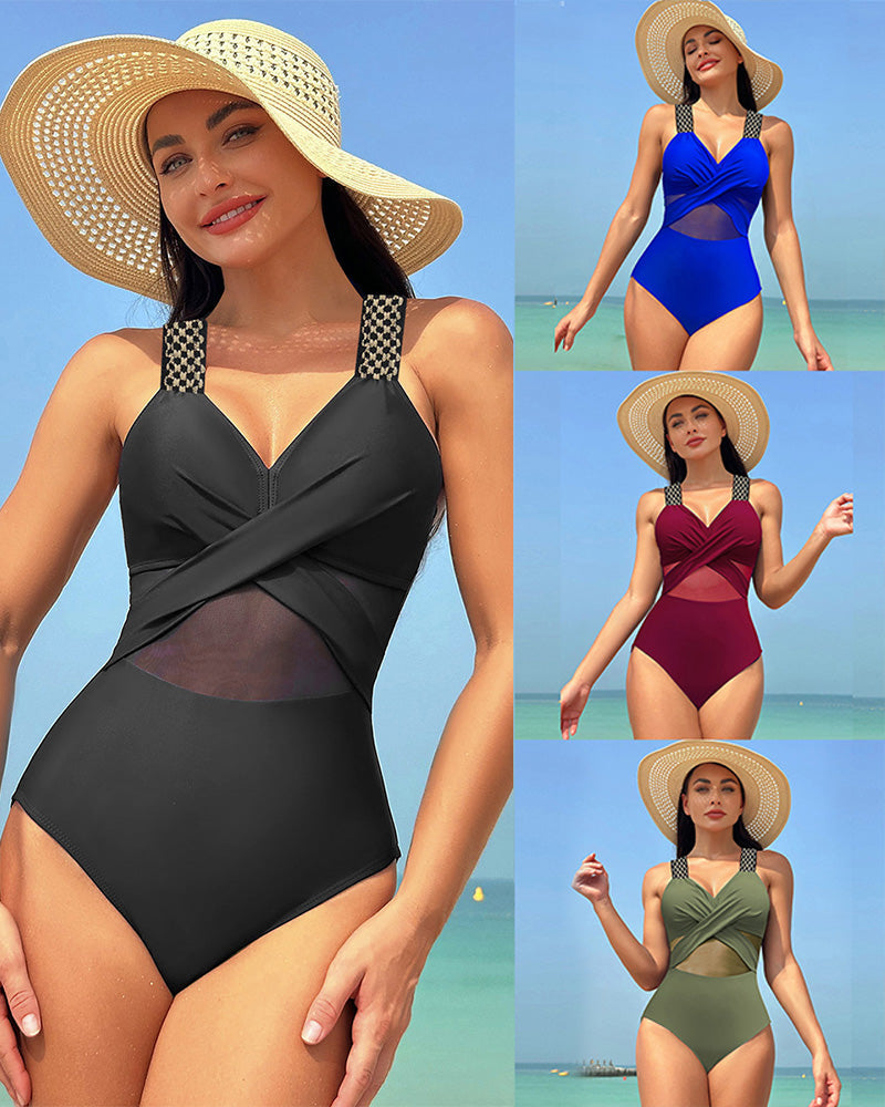 BlissShe® Front Crossover Slimming Swimwear