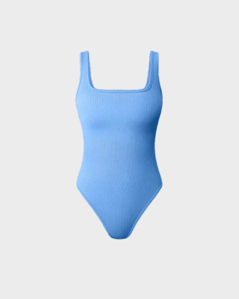 BlissShe® Wide Strap Backless Thong Bodysuit