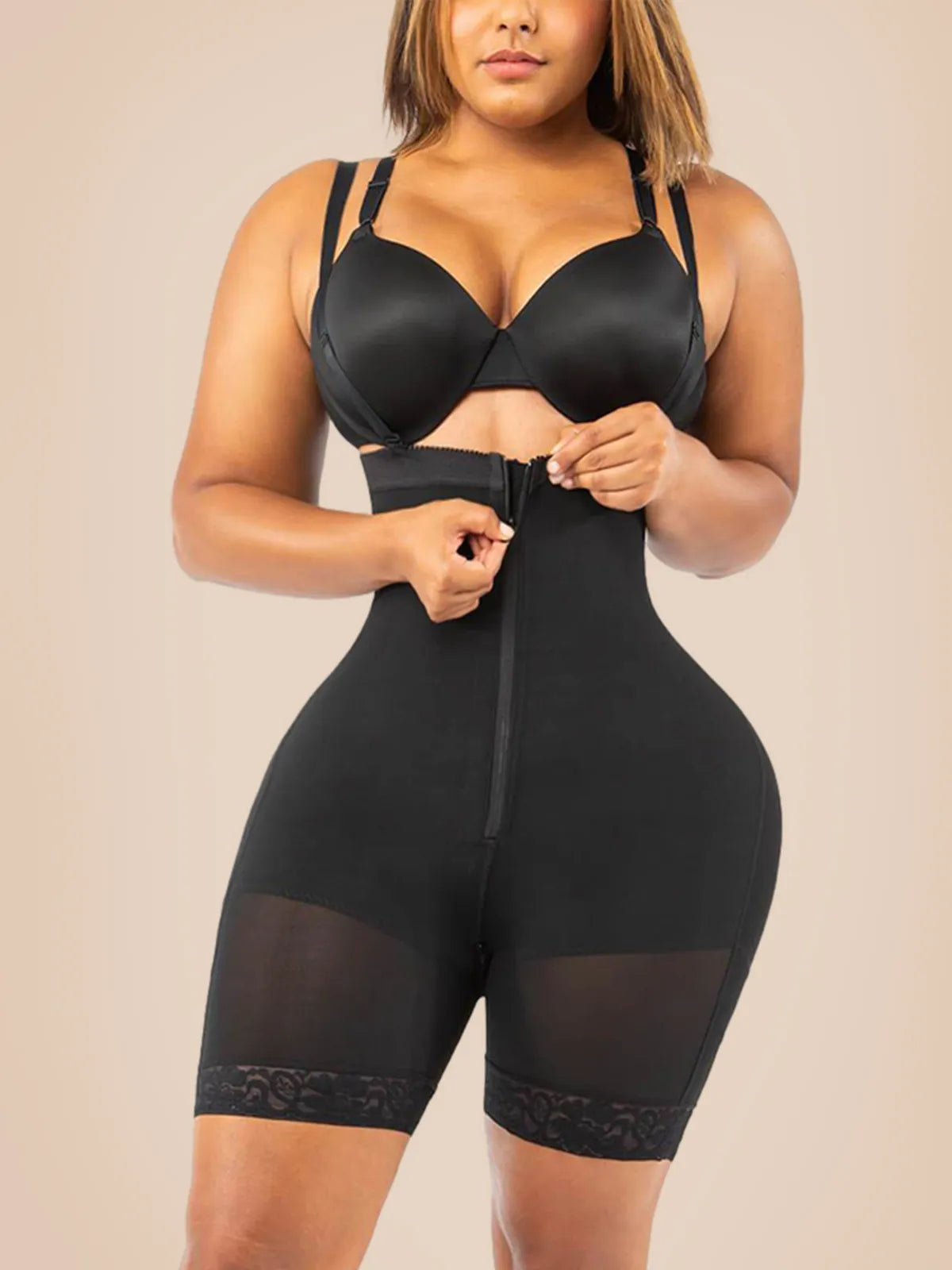 BlissShe® Open Bust Firm Tummy Compression Bodysuit Shaper With Butt Lifter