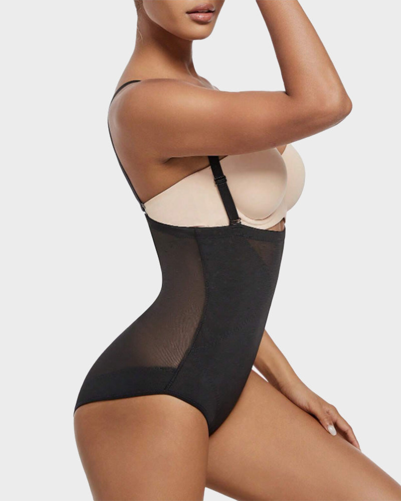 Women's hip lift high waist lightweight Shapewear, crotch breasted design, removable adjustable strap