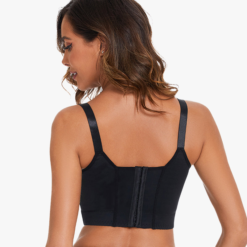 BlissShe® Full-Coverage Back Smoothing Bra-Black