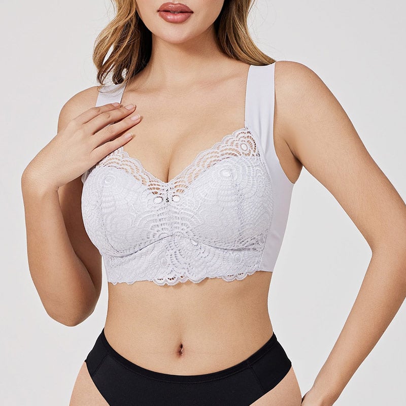 🔥Hot Sale🔥 - Comfortable & Supportive Push-Up Seamless Lace Cut-Out Bra