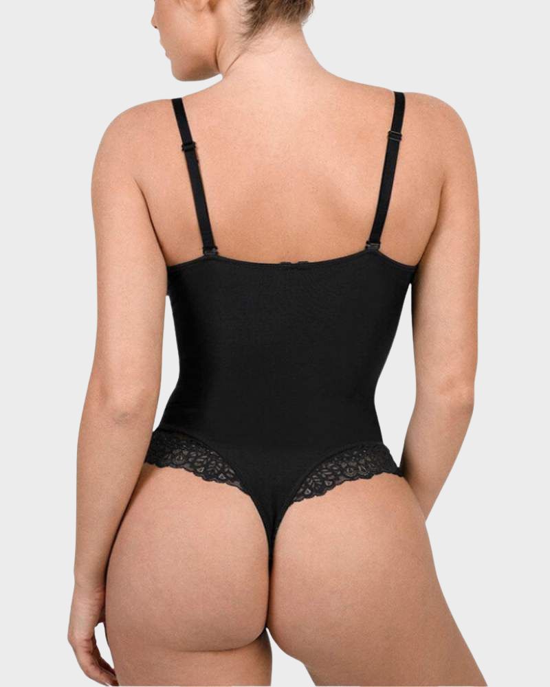 BlissShe® Sexy Lace Deep-V Neck Bodysuit