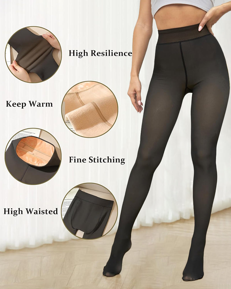 BlissShe® Translucent Fleece Lined Tights