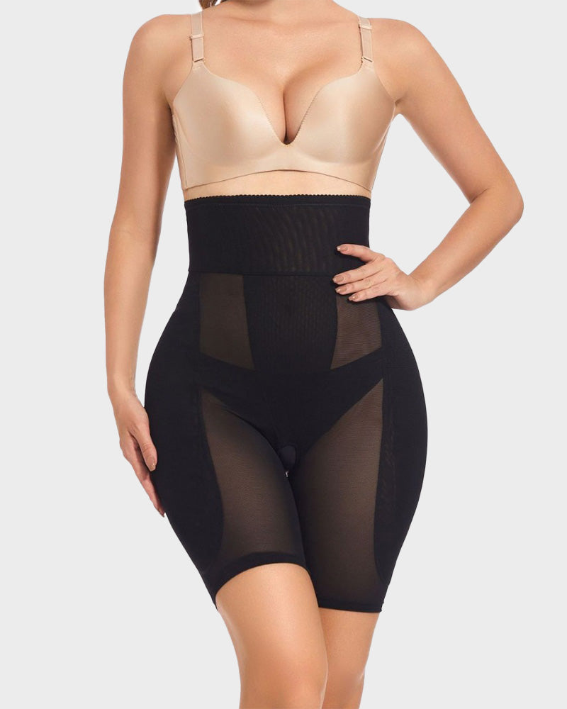 High waist belly tightening waist removable pad full crotch flat Angle open gear shapewear