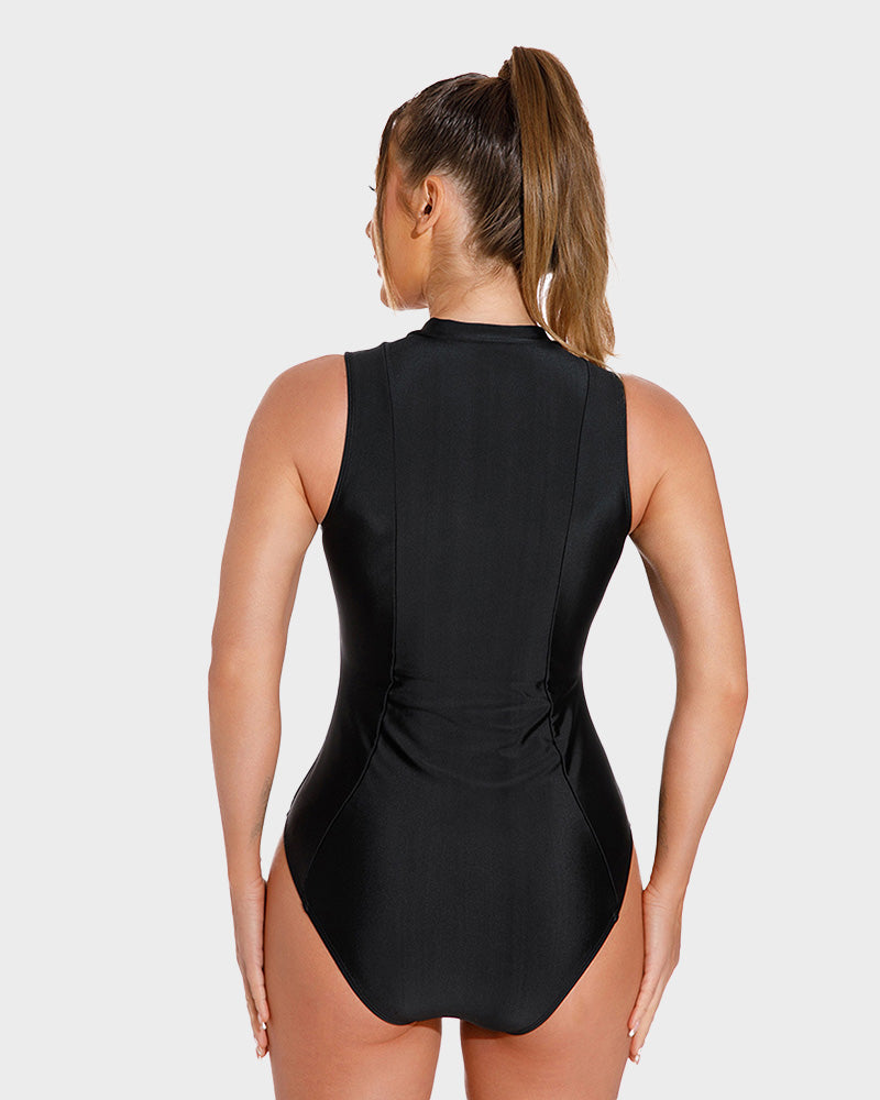 BlissShe® Front Zip Training Swimwear