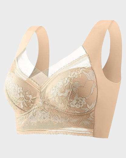 BlissShe® Wireless Comfort Lace Silk Push Up Bra