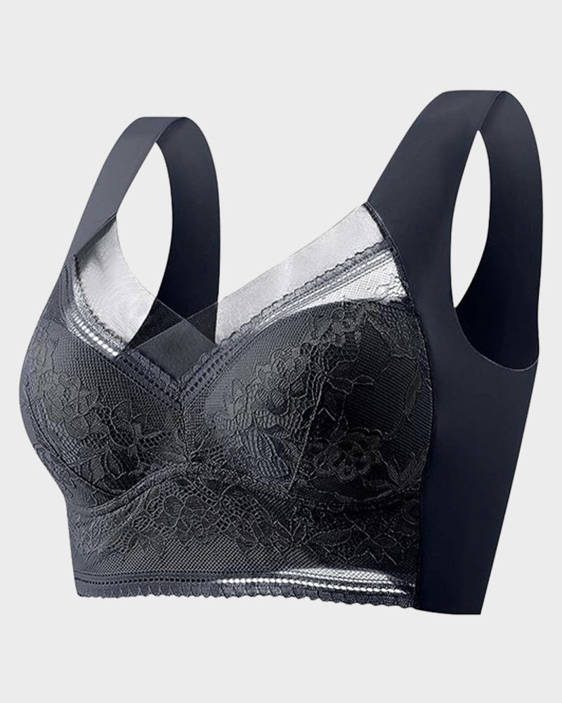 BlissShe® Wireless Comfort Lace Silk Push Up Bra