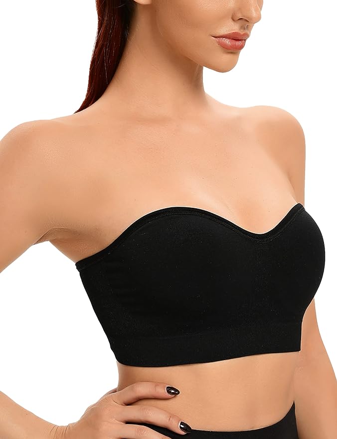 BlissShe® Non-Slip Bandeau Seamless Wireless Strapless Bra