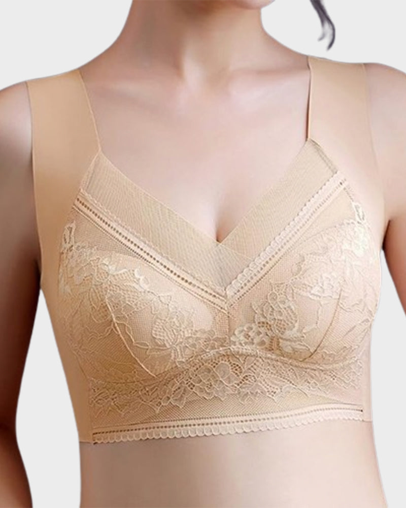 BlissShe® Wireless Comfort Lace Silk Push Up Bra