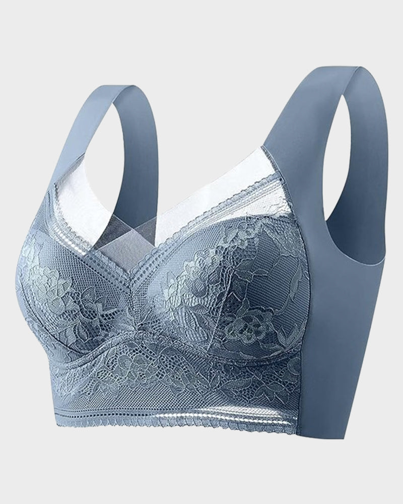 BlissShe® Wireless Comfort Lace Silk Push Up Bra