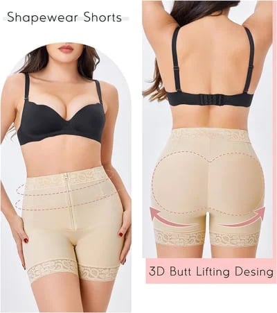 ⏰LAST DAY 49% OFF⏰Lace Steel Boned Butt Enhancer Shorts Shapewear💃🏽