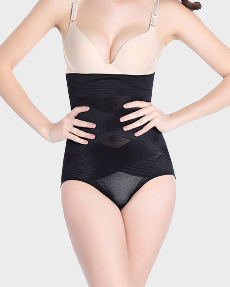 Women's slim cross design high waist and hip lift body Shapewear