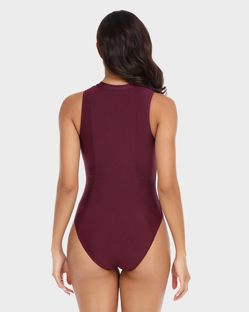 BlissShe® Front Zip Training Swimwear