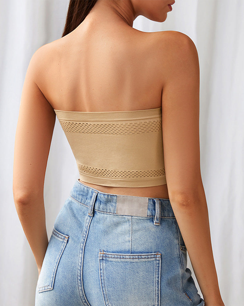 BlissShe® Bandeau Crop Tube Top Bra